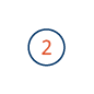 A blue circle with the number 2 inside.