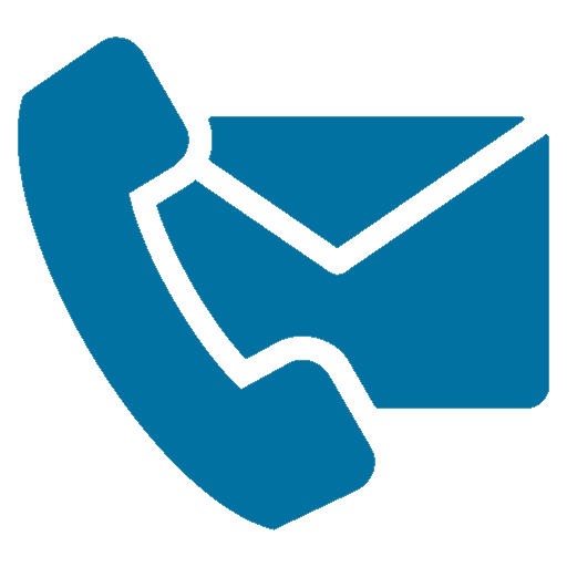 icon of an envelope and phone