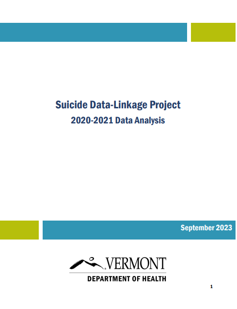 Cover page of the Suicide Data Linkage Project