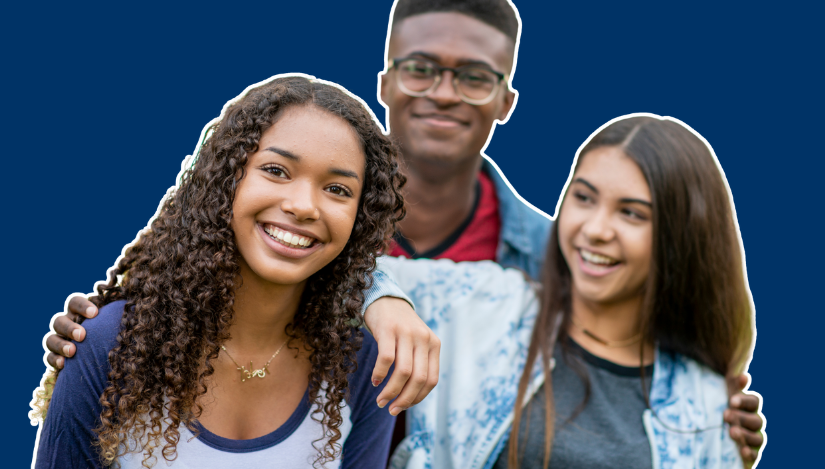 Students smiling