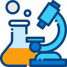 beaker and microscope