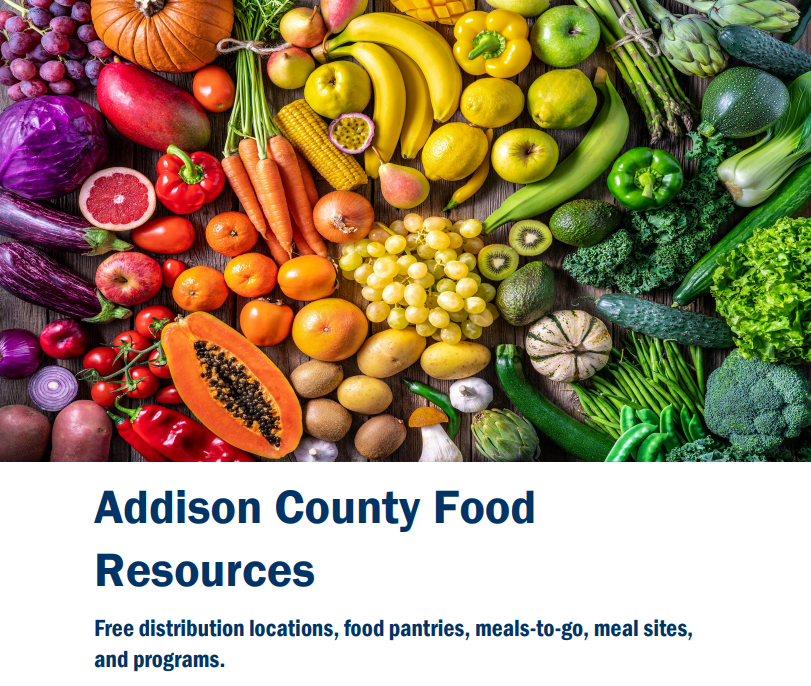 cover of Addison County Food Resource Guide