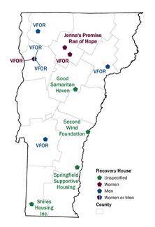 Recovery Residences Map