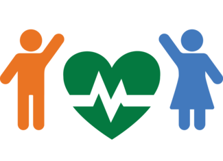 heartbeat icon between two people