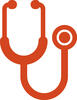 Stethoscope icon - orange