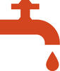 water tap icon - orange